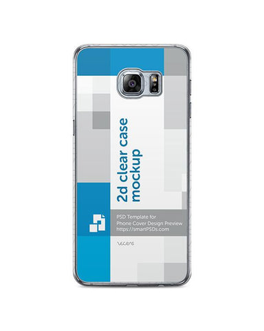 Samsung Galaxy S6 Edge Plus 2d Clear Mobile Case Design Mockup 2015
