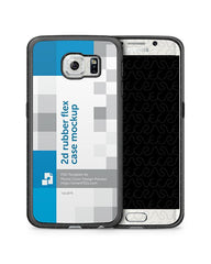 Samsung Galaxy S6 Edge 2d Rubber Flex Mobile Case Design Mockup 2015