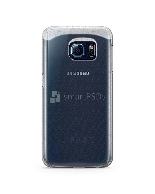 Samsung Galaxy S6 Edge-UV PC Clear Mobile Case Design Mockup 2015