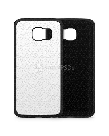 Samsung Galaxy S6 2d Rubber Flex Mobile Case Design Mockup 2015