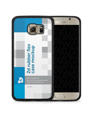 Samsung Galaxy S6 2d Rubber Flex Mobile Case Design Mockup 2015