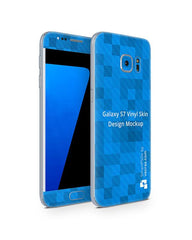 Samsung Galaxy S7 Vinyl Skin Design Mockup 2016 (Front-Back Angled)