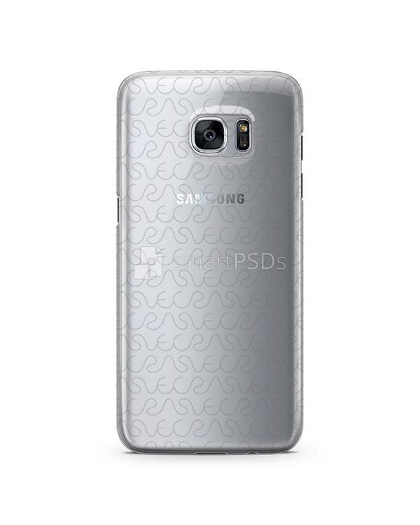 Samsung Galaxy S7 Edge- UV PC Clear Mobile Case Design Mockup 2016