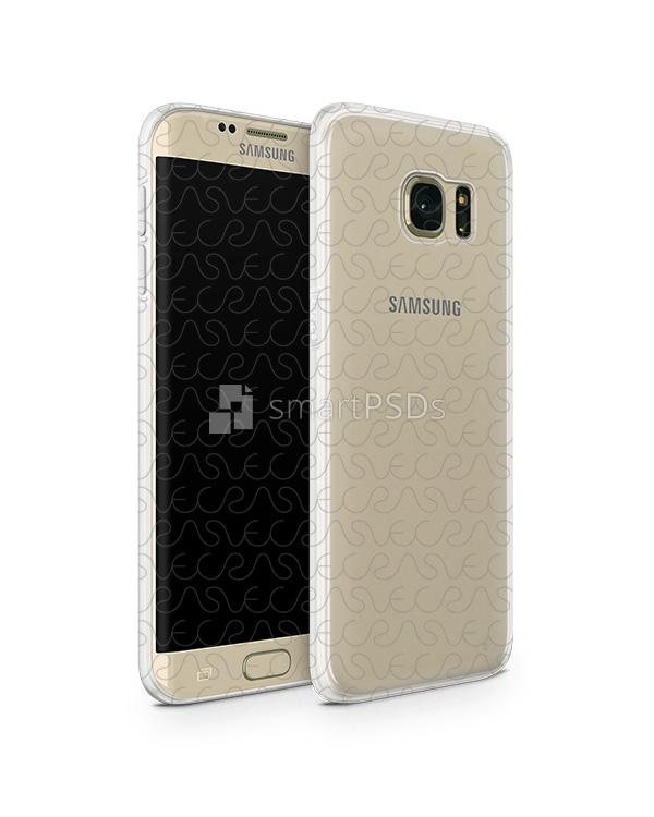 Samsung Galaxy S7 Edge UV TPU Case with Frosted Edges Design Mockup 2016