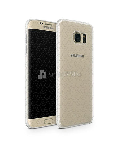 Samsung Galaxy S7 Edge UV TPU Case with Frosted Edges Design Mockup 2016