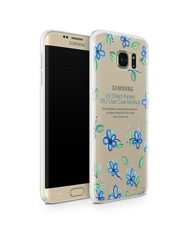 Samsung Galaxy S7 Edge UV TPU Case with Frosted Edges Design Mockup 2016