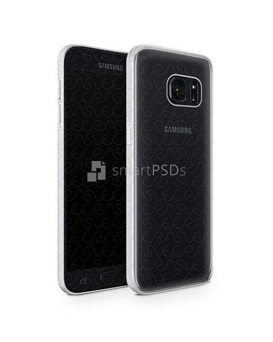 Samsung Galaxy S7 UV TPU Case with Frosted Edges Design Mockup 2016