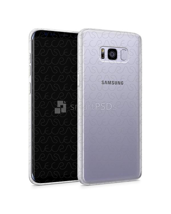 Samsung Galaxy S8 UV TPU Case with Frosted Edges Design Mockup 2017