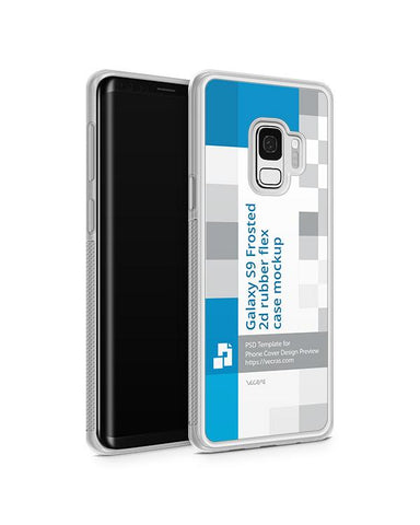 Samsung Galaxy S9 2d Frosted RubberFlex Case Design Mockup 2018 (2 views)