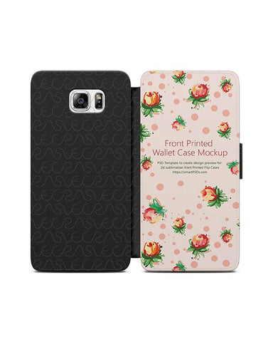 Samsung Galaxy Note 5 2d Wallet Mobile Case Design Mockup 2015