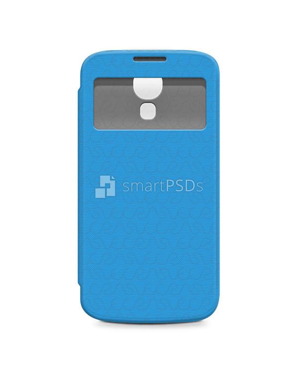 Samsung Galaxy S4 Mini PU Flip Mobile Case Design Mockup 2013