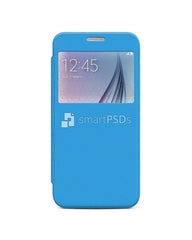 Samsung Galaxy S6 PU Flip Mobile Case Design Mockup 2015