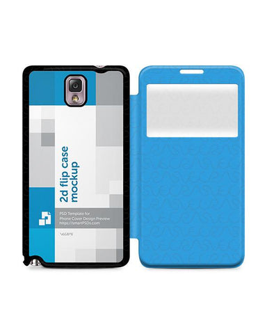 Samsung Galaxy Note 3 PU Flip Mobile Case Design Mockup 2013