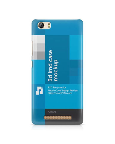 Gionee Marathon M5 Lite 3d IMD Mobile Case Design Mockup 2016