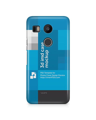 Google Nexus 5X 3d IMD Mobile Case Design Mockup 2015