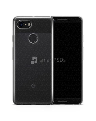 Google Pixel 3 UV TPU Clear Case Mockup 2018