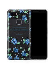 Google Pixel 3 UV TPU Clear Case Mockup 2018