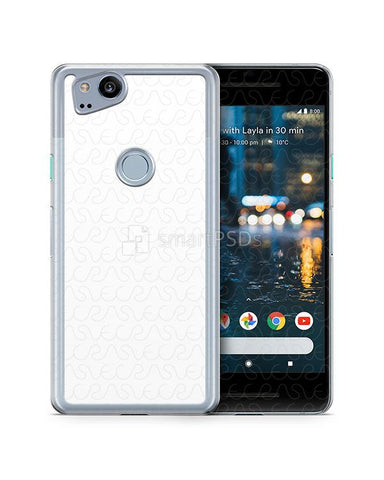 Google Pixel 2 2d PC Clear Case Design Mockup 2017