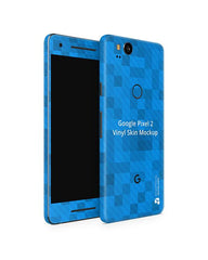 Google Pixel 2 Vinyl Skin Design Mockup 2017 (Front-Back Angled)
