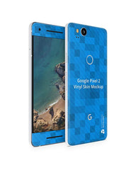 Google Pixel 2 Vinyl Skin Design Mockup 2017 (Front-Back Angled)