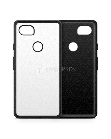 Google Pixel 2 XL 2d RubberFlex Case Design Mockup 2017