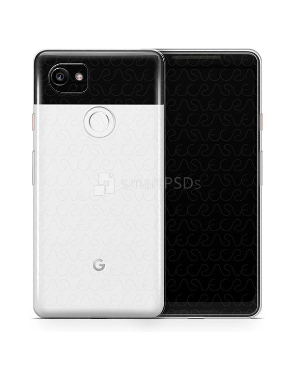 Google Pixel 2 XL UV TPU Clear Case Design Mockup 2017