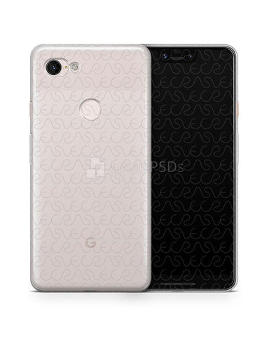 Google Pixel 3 XL UV TPU Clear Case Mockup 2018