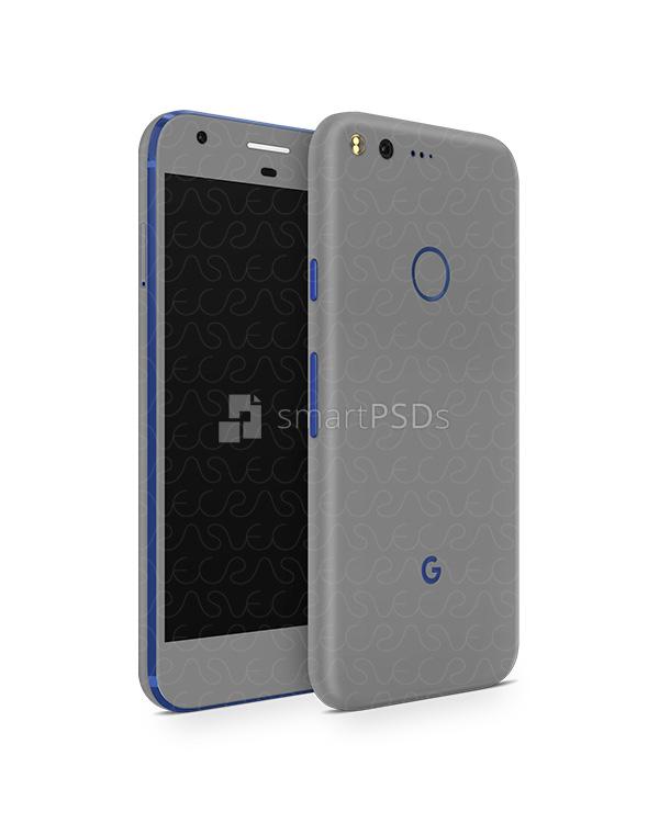 Google Pixel Vinyl Skin Design Mockup 2016 (Front-Back Angled)