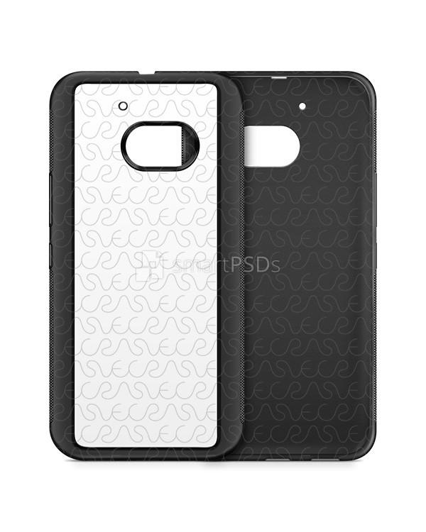 HTC 10 2d Rubber Flex Mobile Case Design Mockup 2016