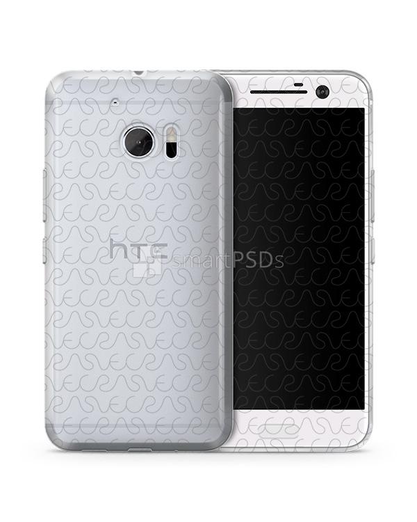 HTC 10 UV TPU Clear Mobile Case Design Mockup 2016