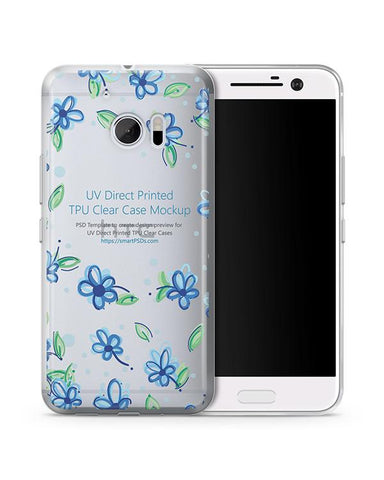 HTC 10 UV UV TPU Clear Mobile Case Design Mockup 2016