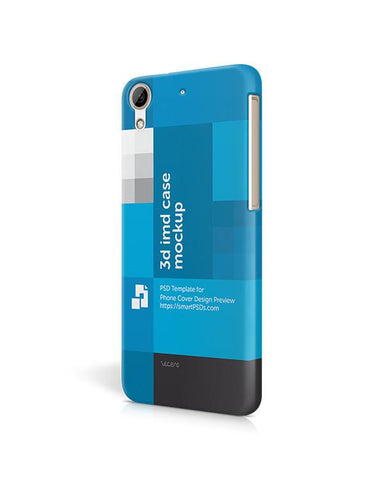 HTC Desire 626 3d IMD Phone Cover Design Template- Left view