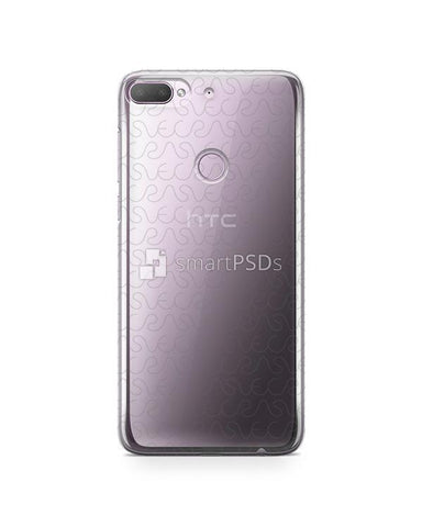 HTC Desire 12 Plus UV PC Clear Case Mockup 2018