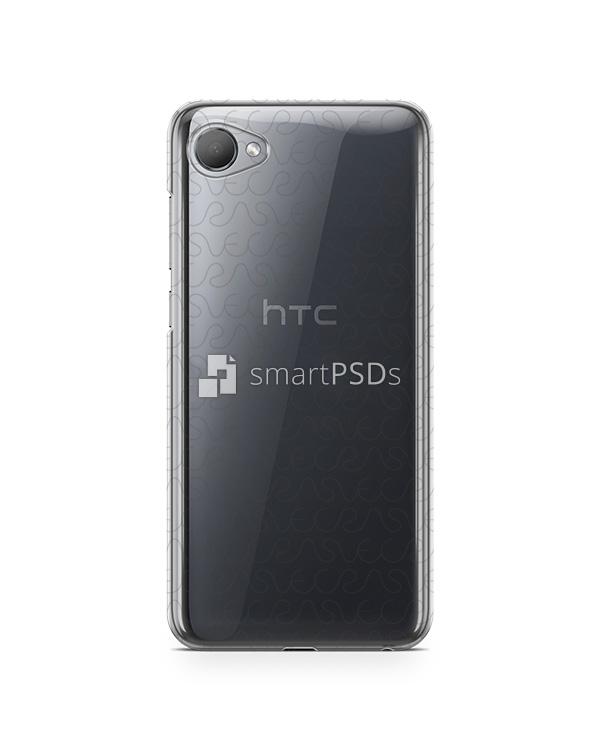 HTC Desire 12 UV PC Clear Case Mockup 2018