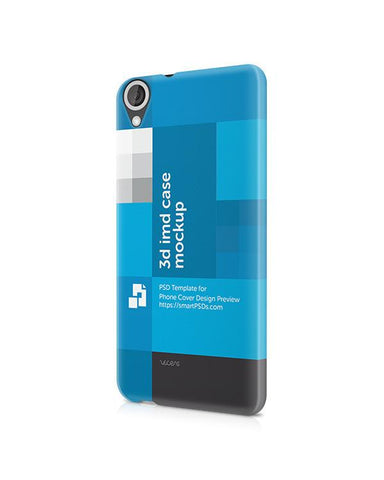 HTC Desire 820 3d IMD Mobile Case Design Mockup 2014