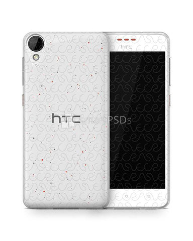 HTC Desire 825 UV TPU Clear Case Mockup