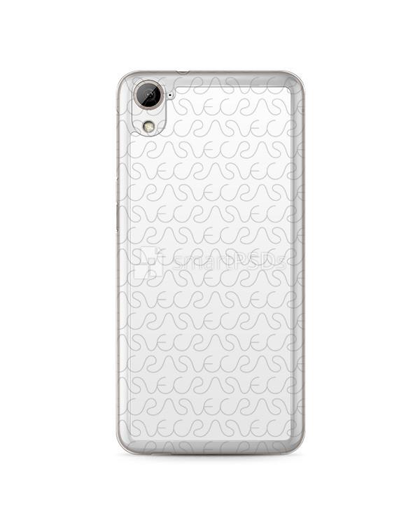 HTC Desire 826 2d Clear Mobile Case Design Mockup 2015