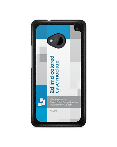 HTC One M7 2d IMD Colored Mobile Case Design Mockup 2013