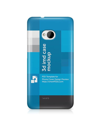 HTC One M7 3d IMD Mobile Case Design Mockup 2013