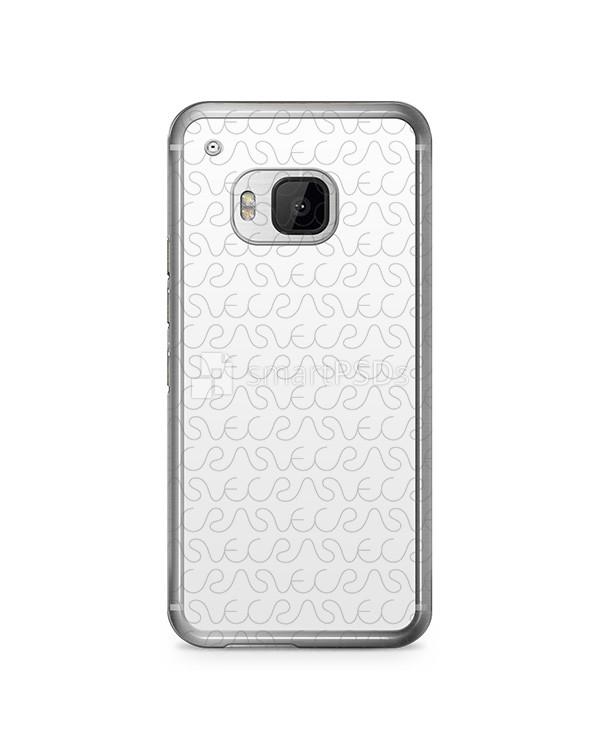 HTC One M9 2d Clear Mobile Case Design Mockup 2015