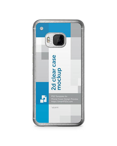 HTC One A9 2d Clear Mobile Case Design Mockup 2015