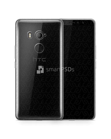 HTC U11 EYEs UV TPU Clear Case Design Mockup 2018