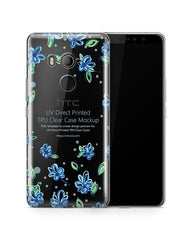 HTC U11 EYEs UV TPU Clear Case Design Mockup 2018