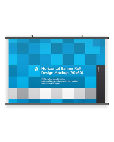 Horizontal Banner Roll Design Mockup