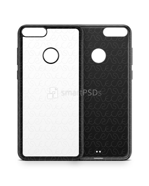 Huawei Enjoy 7s(P Smart) 2d Rubber Flex Mobile Case Design Mockup 2018