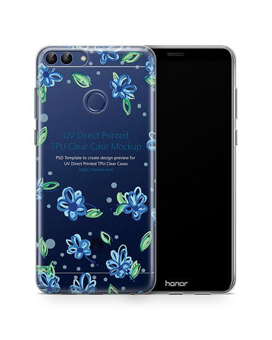 Huawei Enjoy 7s UV TPU Clear Case Design Mockup