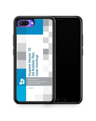 Huawei Honor 10 2d RubberFlex Mobile Case Design Mockup 2018