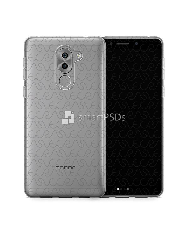 Huawei Honor 6X UV TPU Clear Case Design Mockup 2016