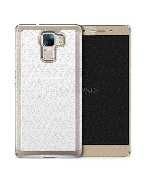 Huawei Honor 7 2d Clear Mobile Case Design Mockup 2015