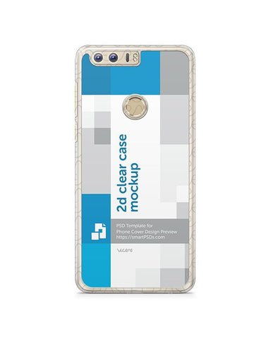 Huawei Honor 8 2d Clear Mobile Case Design Mockup 2016